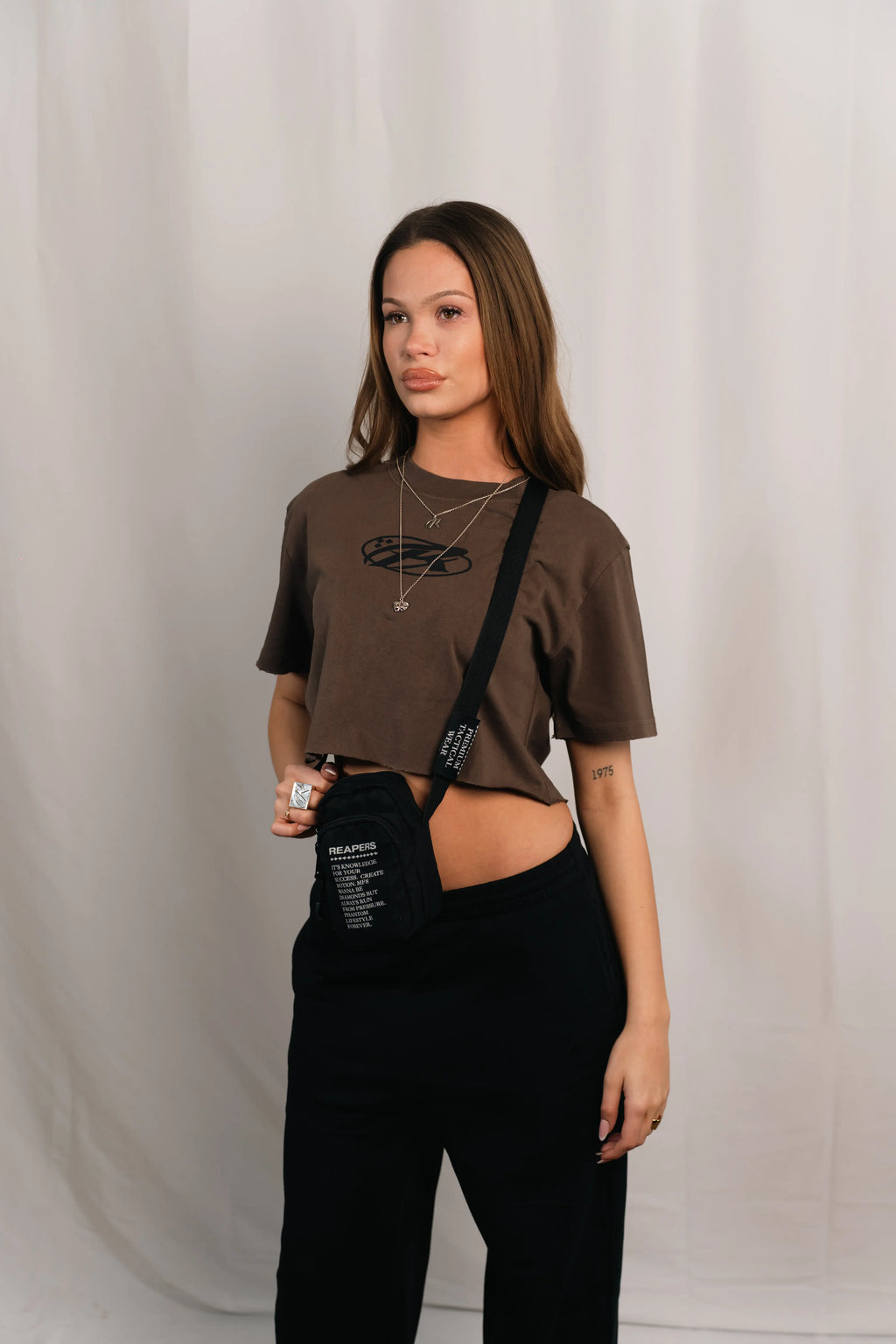 Reapers Crop Top - Brown