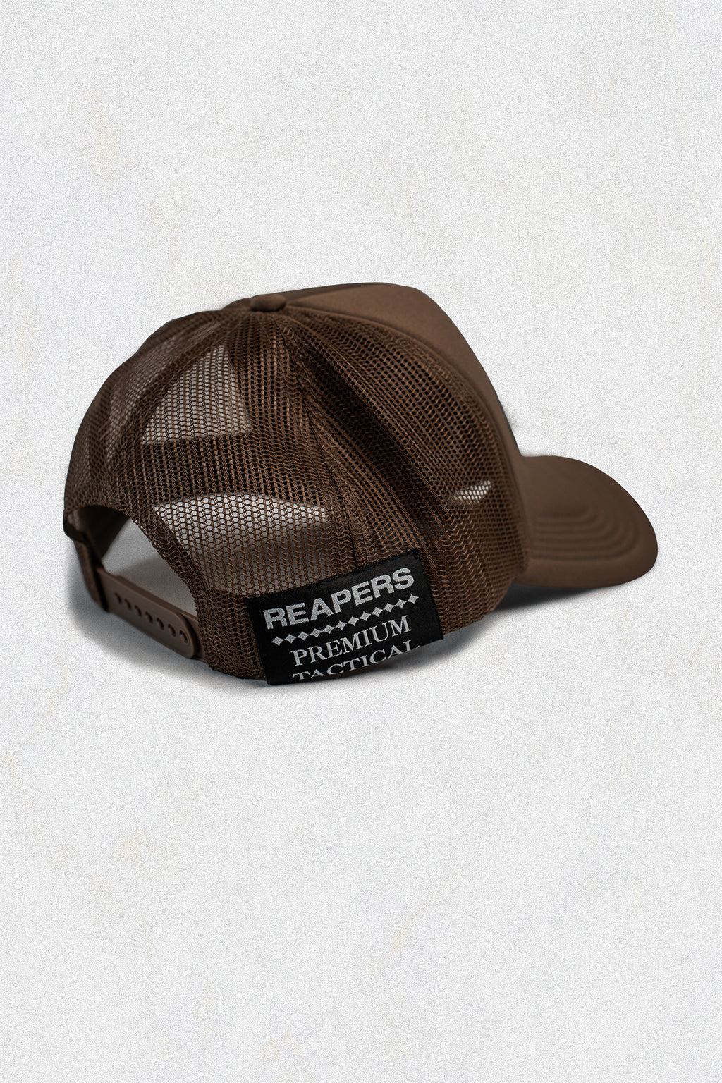 Reapers Big Reflective Foam trucker Hat - Brown